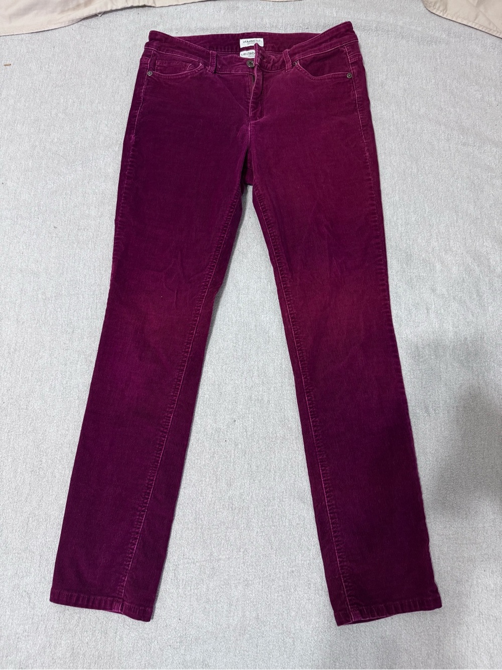 Liz Claiborne Skinny Corduroy Jeans in Deep Plum